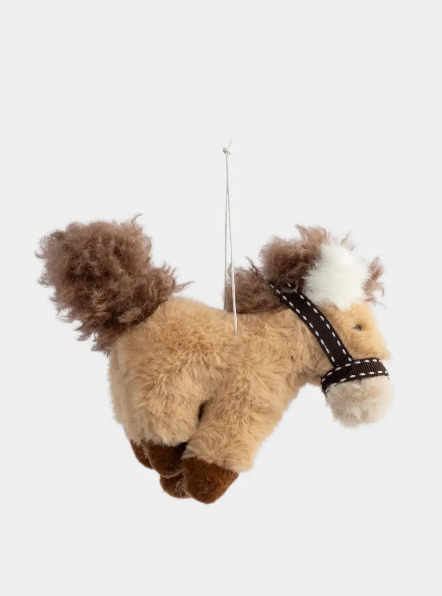 Игрушка елочная, 18 см, полиэстер, коричневая, Пони, Horse ,image-0
