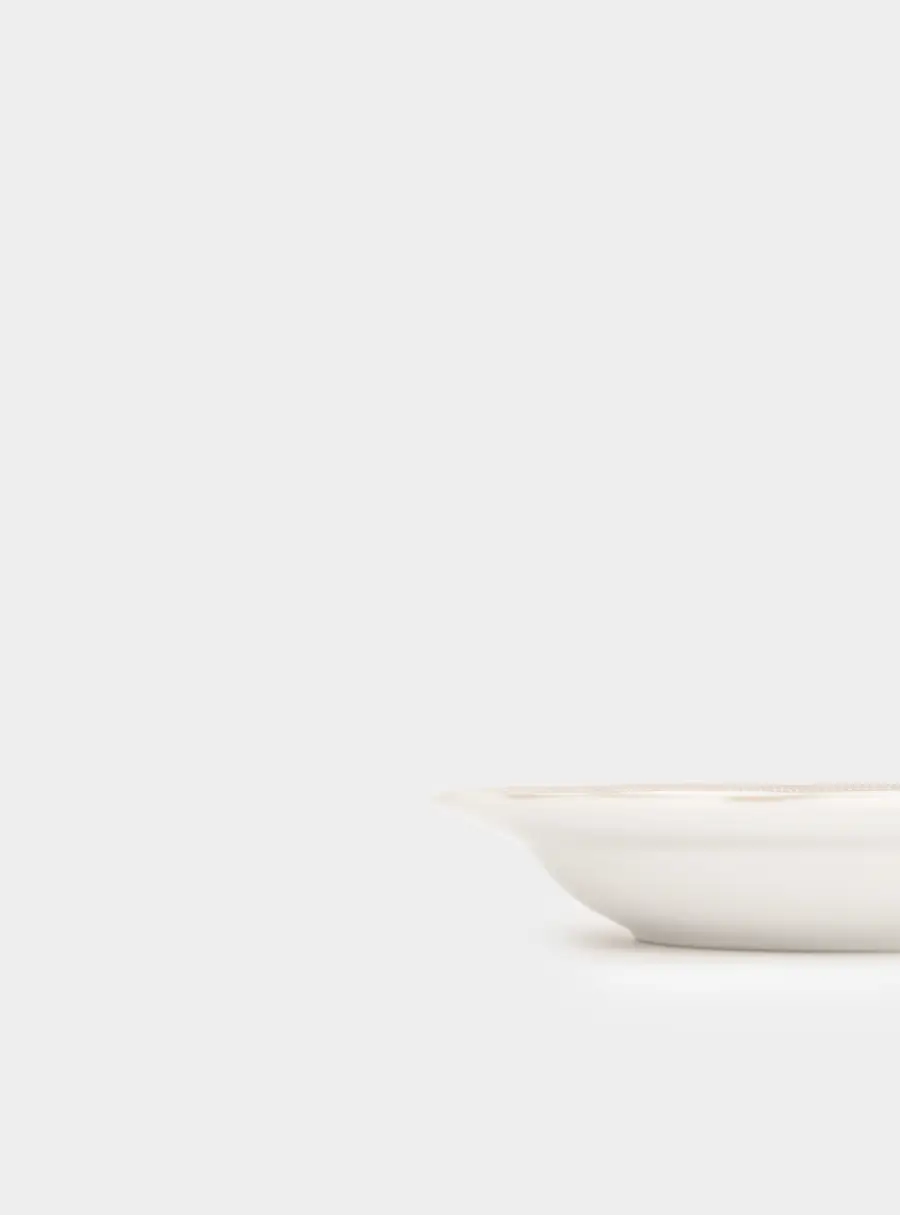 Тарелка суповая, 22х4 см, 600 мл, фарфор P, белая, Коричневые цветы, Burgundy ,image-3