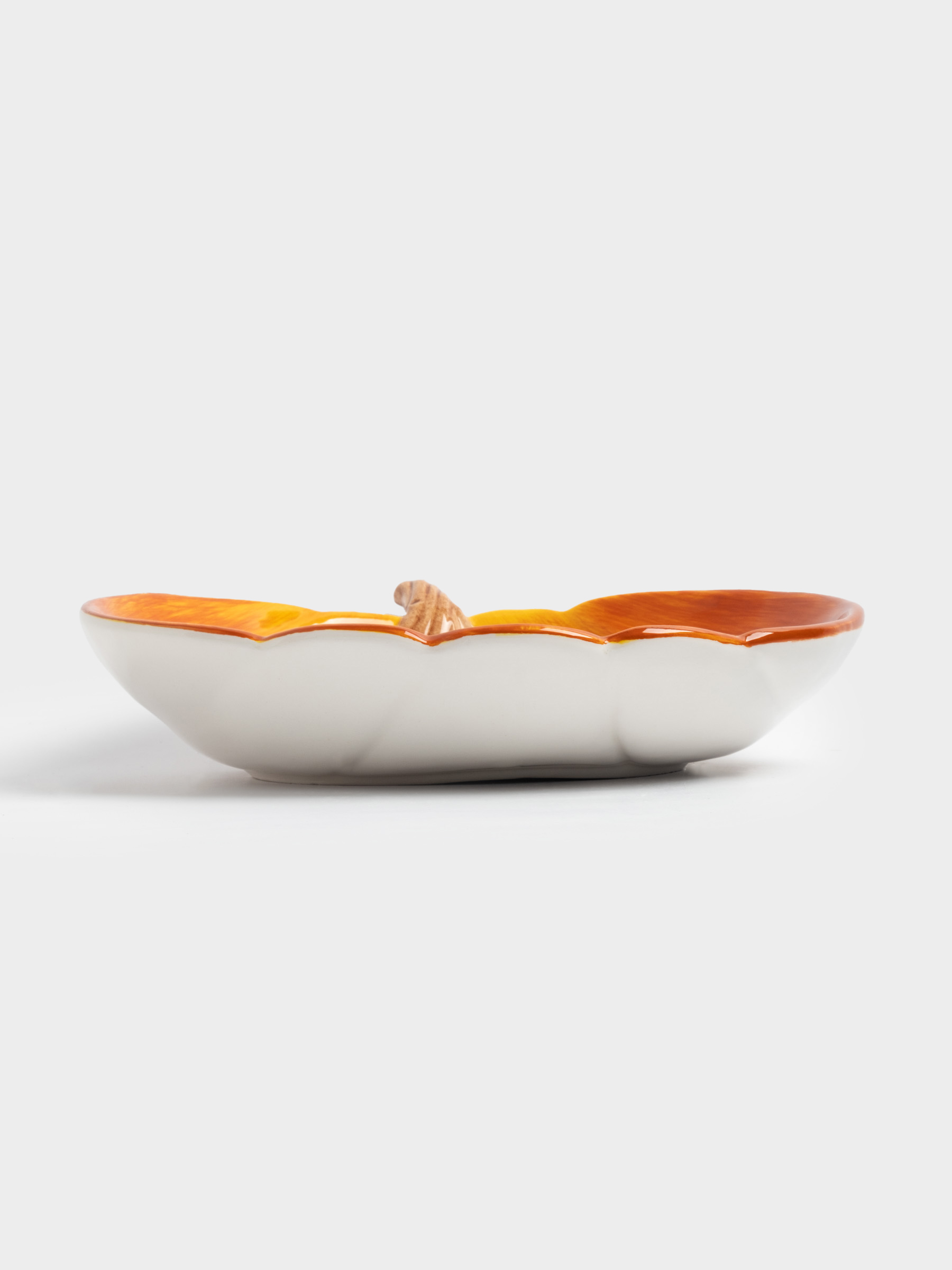 Блюдо, 23 см, керамика, оранжевое, Тыква, Bright pumpkin, image-2