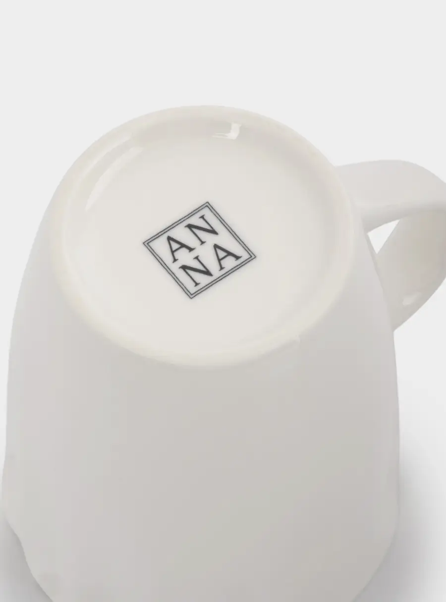 Кружка, 400 мл, фарфор P, белая, Волнистый край, White ocean, image-5