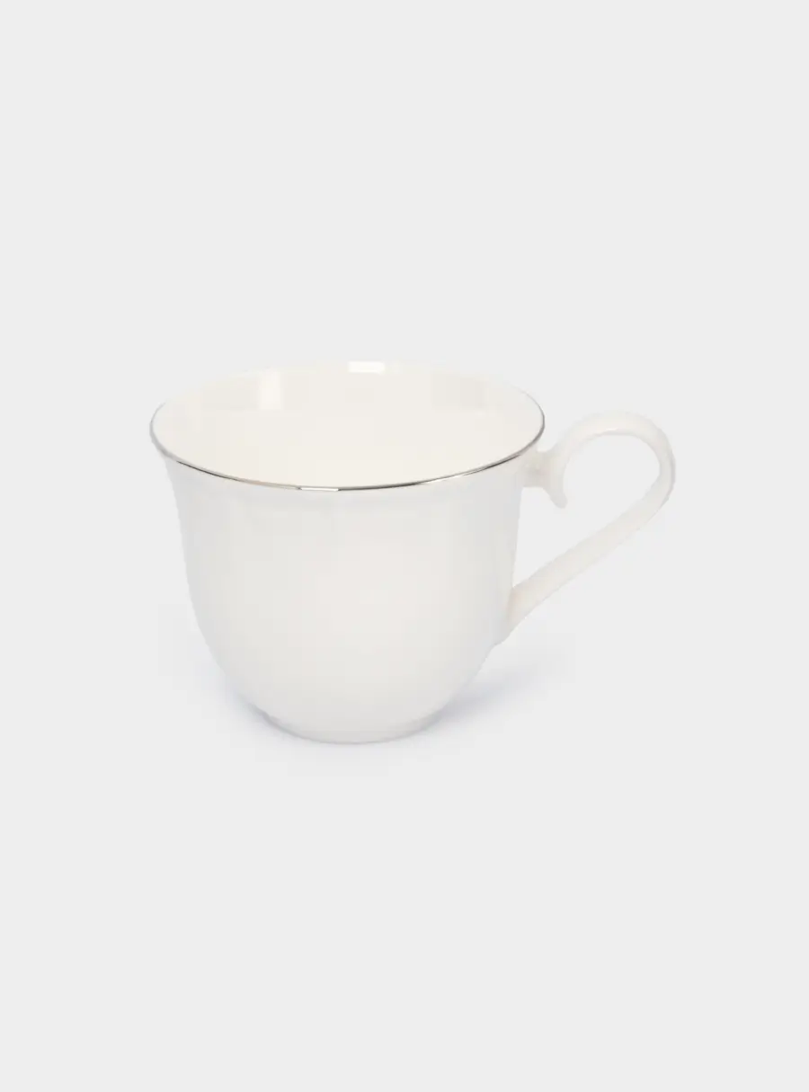 Кружка, 350 мл, 2 шт, фарфор F, белая, с серебристым кантом, Dynasty, image-4