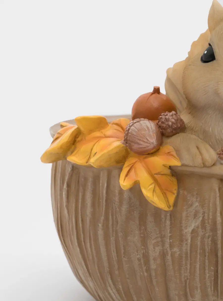 Конфетница, 17х14 см, полирезин, коричневая, Белка, Autumn forest ,image-3