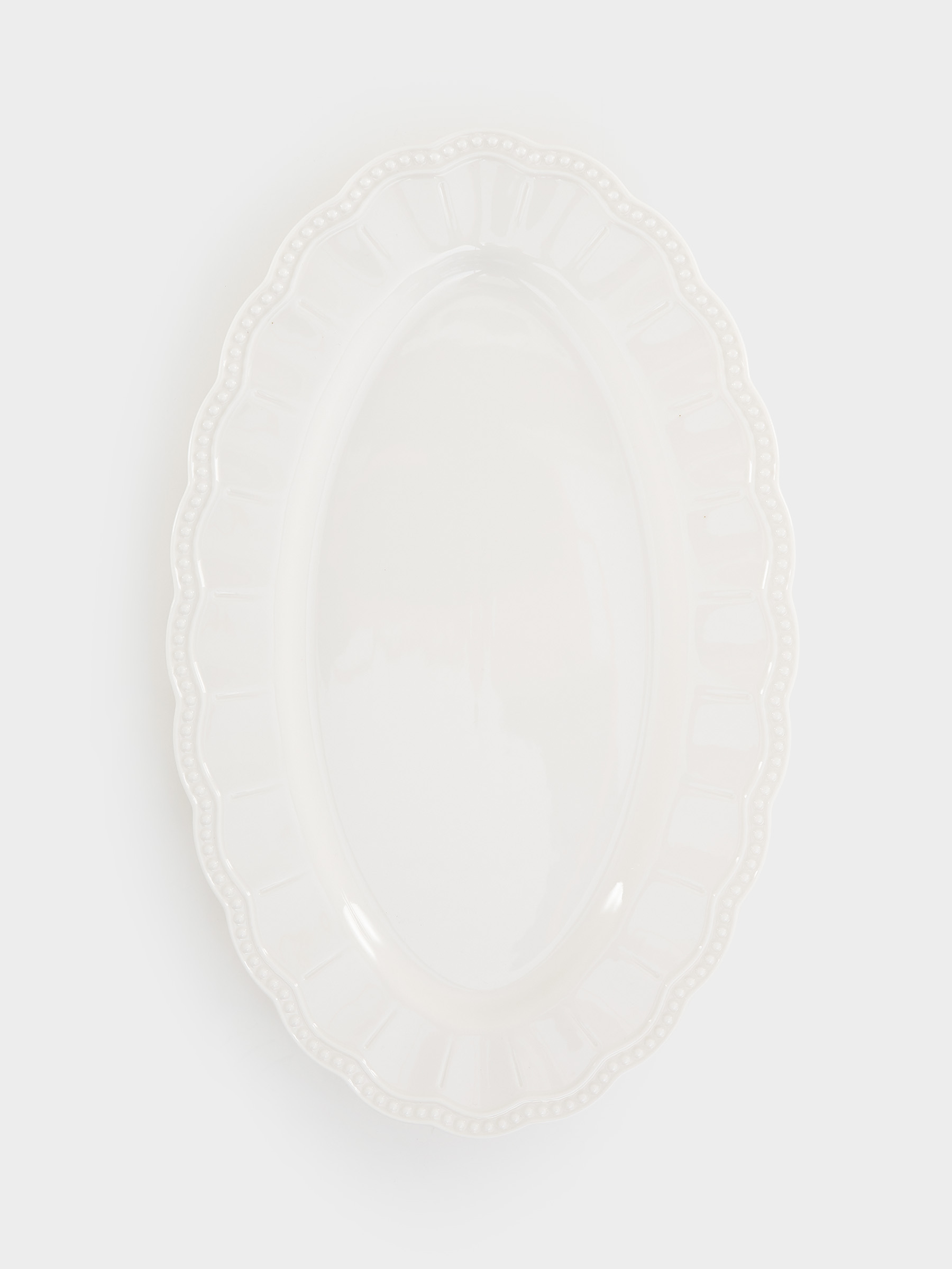 Блюдо, 36x23 см, овальное, белое, Elite, image-1
