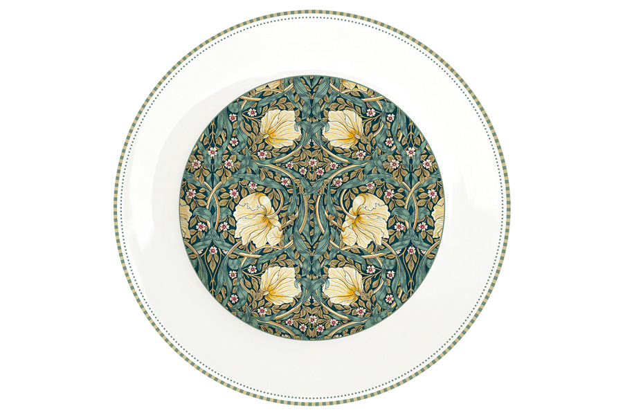Тарелка обеденная Уильям Моррис темно-зелёная, 26,5 см