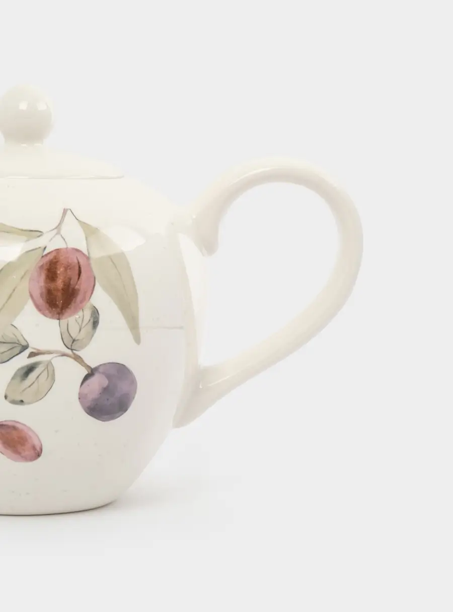 Чайник заварочный, 1,2 л, керамика, белый, Сливы, Plum Orchard, image-4