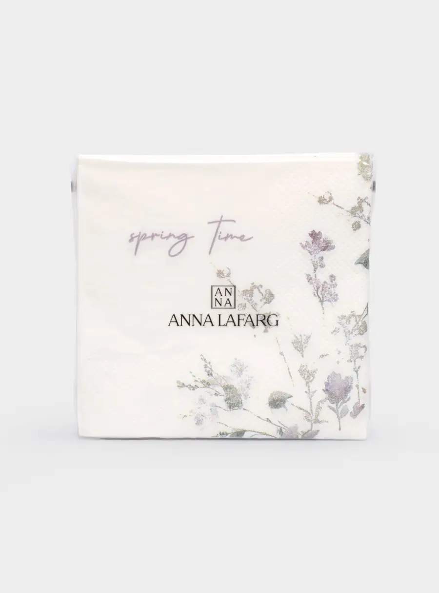 Салфетки бумажные, 21х21 см, 20 шт, квадратные, белые, Spring time, Meadow ,image-2