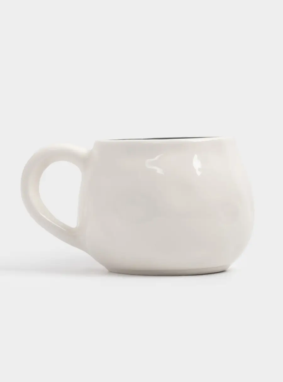 Кружка, 460 мл, керамика D, бело-серая, мятый эффект, Позволь себе, Message ,image-3