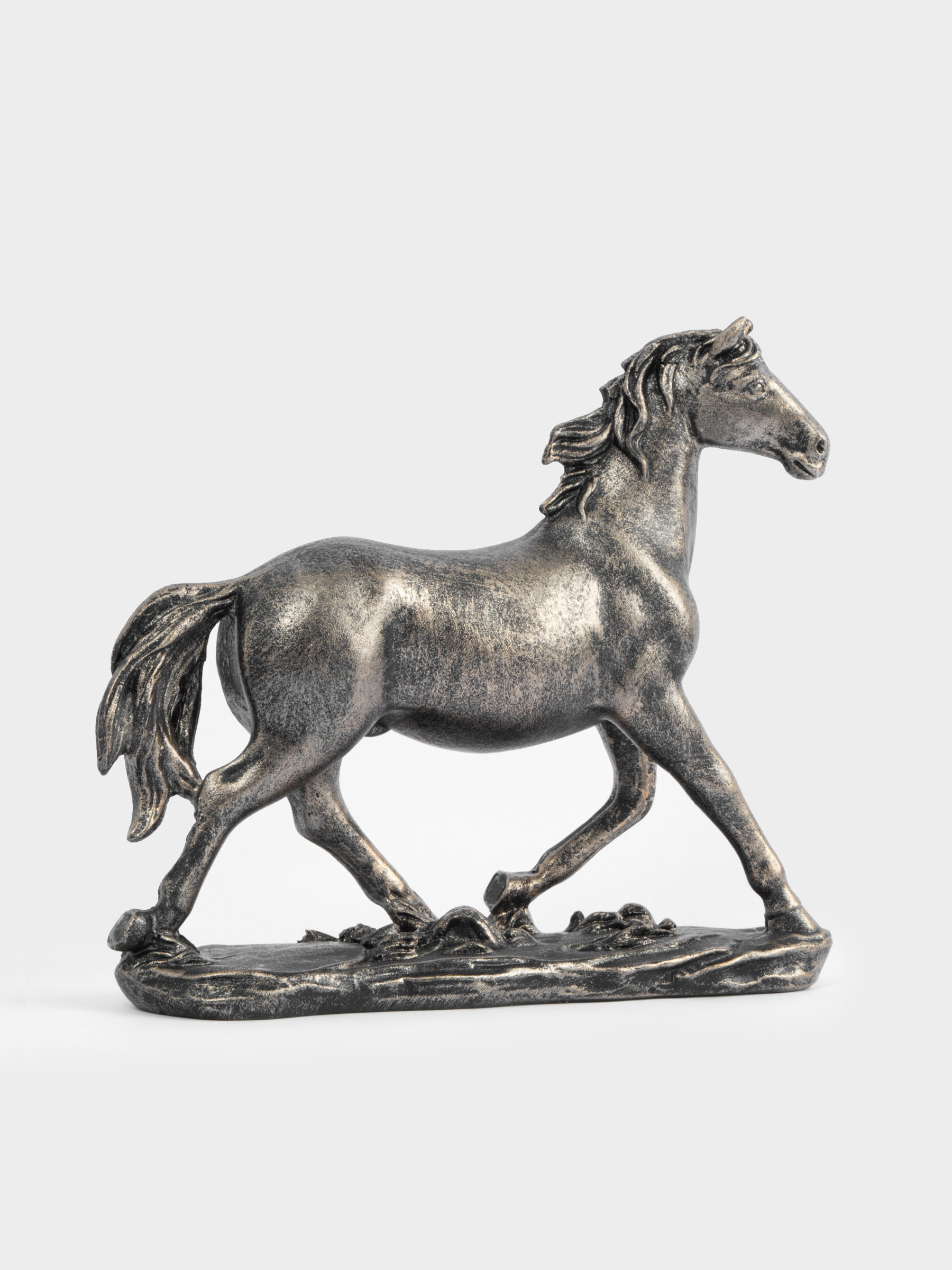 Статуэтка, 18 см, полирезин, бронзовая, Бегущий конь, Horse, image-0
