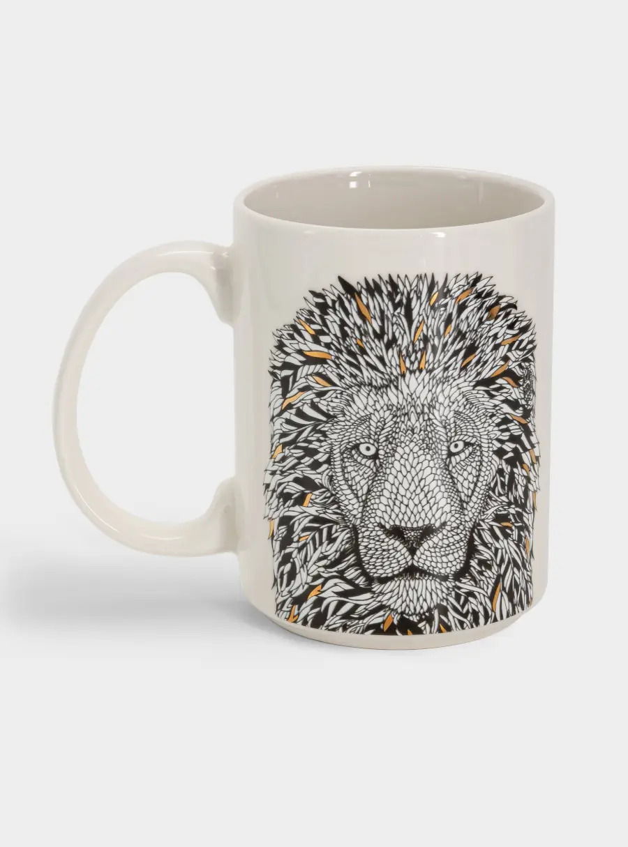 Кружка, 500 мл, фарфор N, белая, Лев, Wild ,image-2
