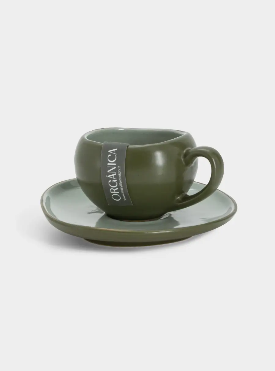 Чашка с блюдцем, 90 мл, зелёная, Organica, image-6