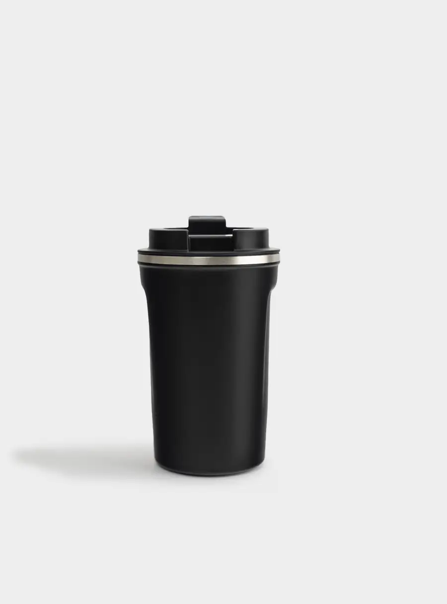 Термокружка, 380 мл, сталь/пластик, черная, Жизнь начинается с кофе, Coffee lover ,image-3