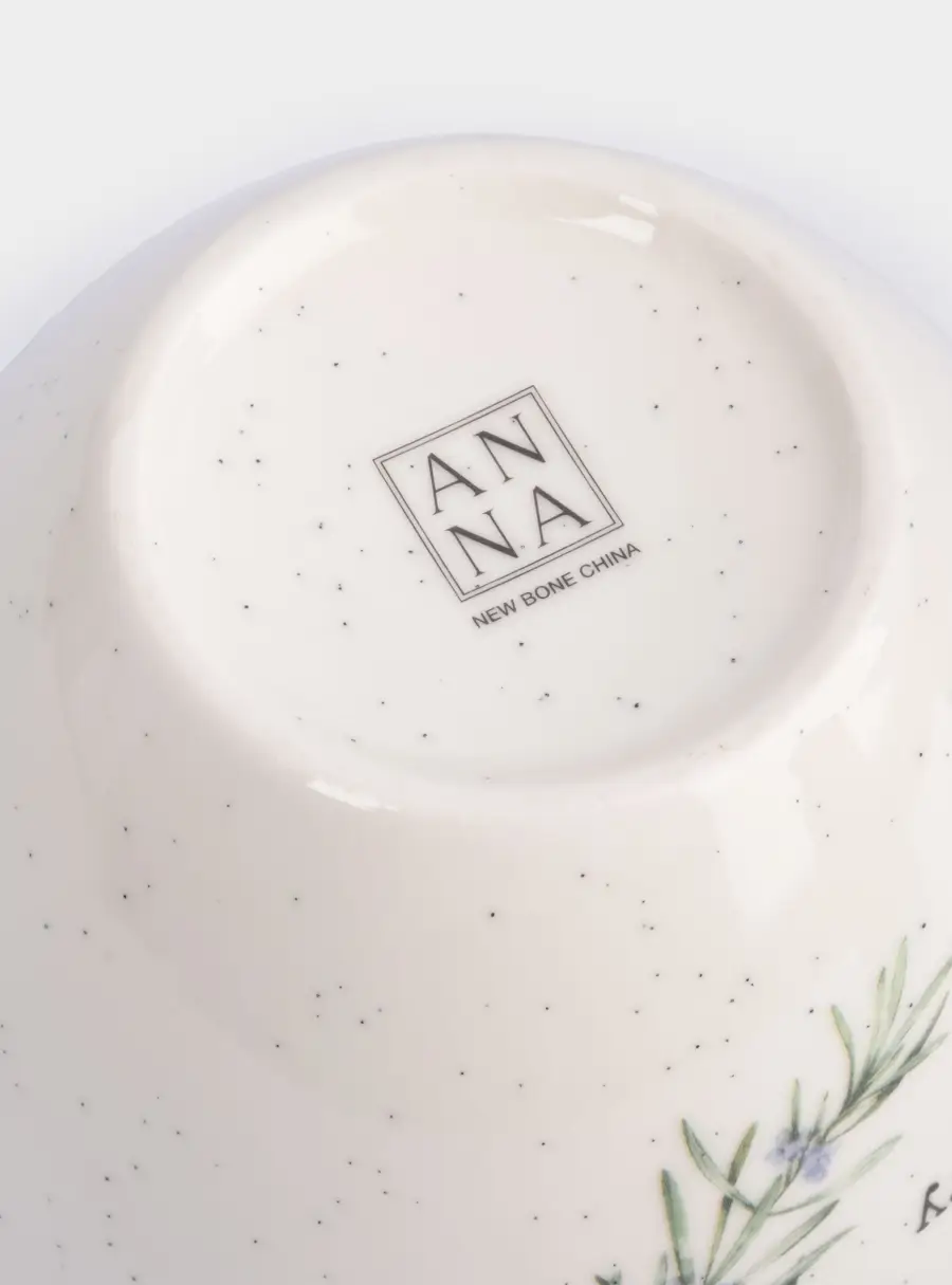 Салатник, 14х8 см, 730 мл, фарфор N, белый, в крапинку, Розмарин, Herbarium new, image-5