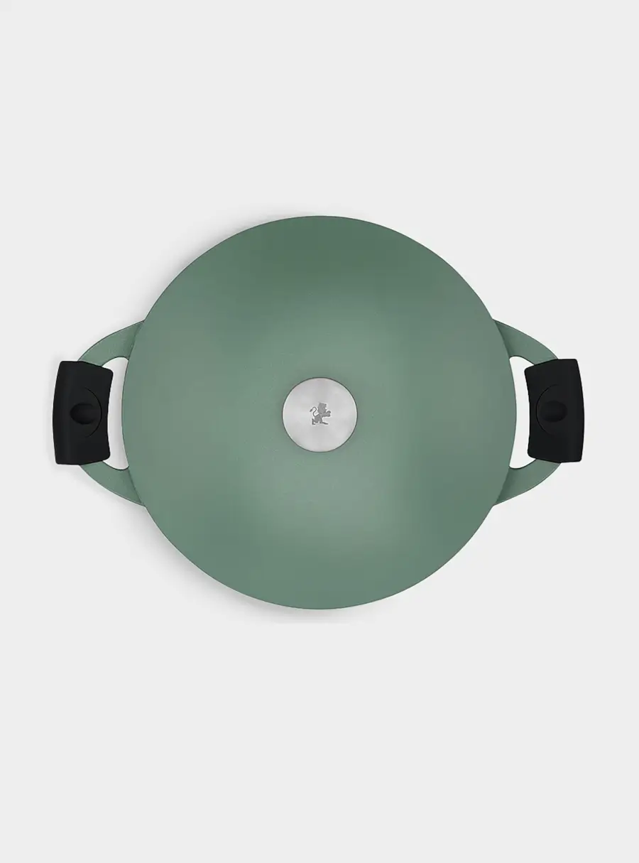 Сотейник, 28 см, 4.0 л, с крышкой, с покрытием, алюминий, зелёный, Agile, image-1