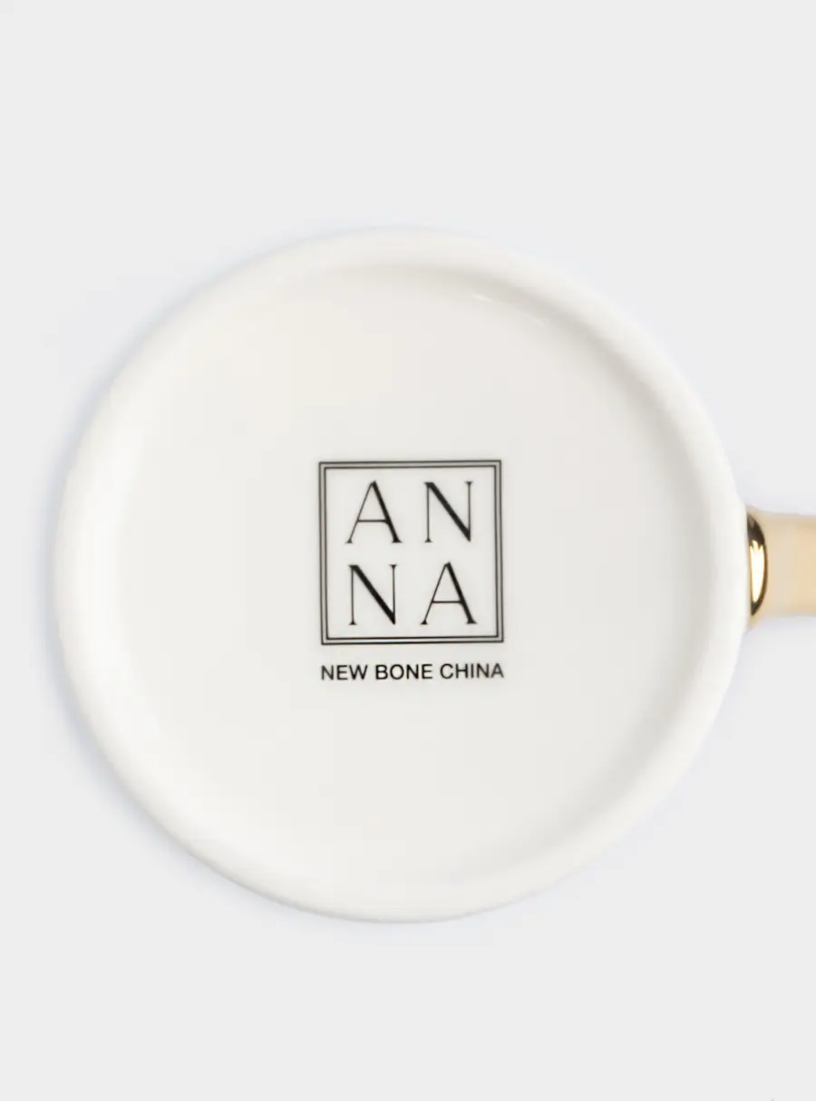 Кружка, 300 мл, фарфор N, бело-золотистая, Домики и ели, Townlet, image-6