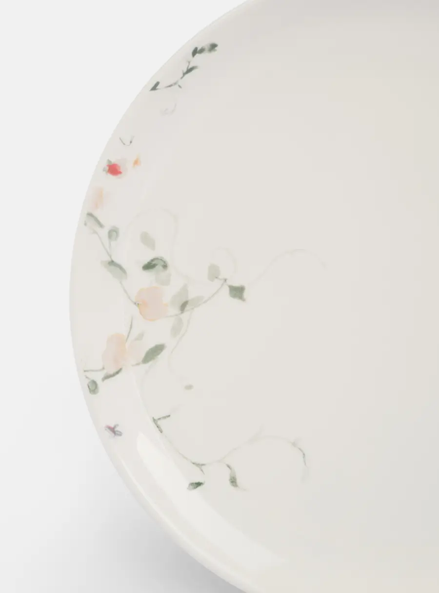 Тарелка закусочная, 21 см, 2 шт, фарфор N, белая, Цветы и листья, Primrose, image-4
