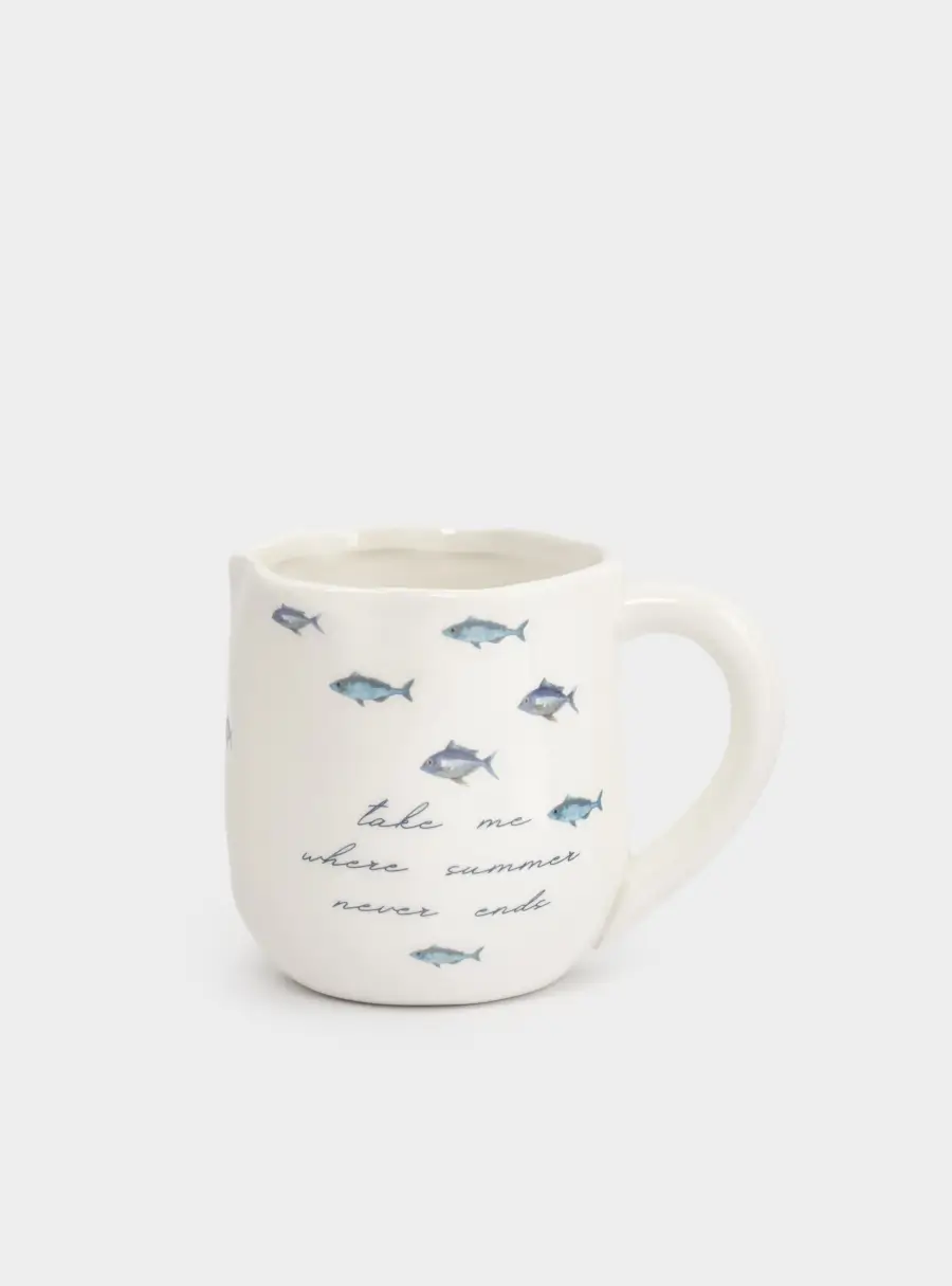 Кружка, 360 мл, керамика, белая, Рыбки, Sea world ,image-1