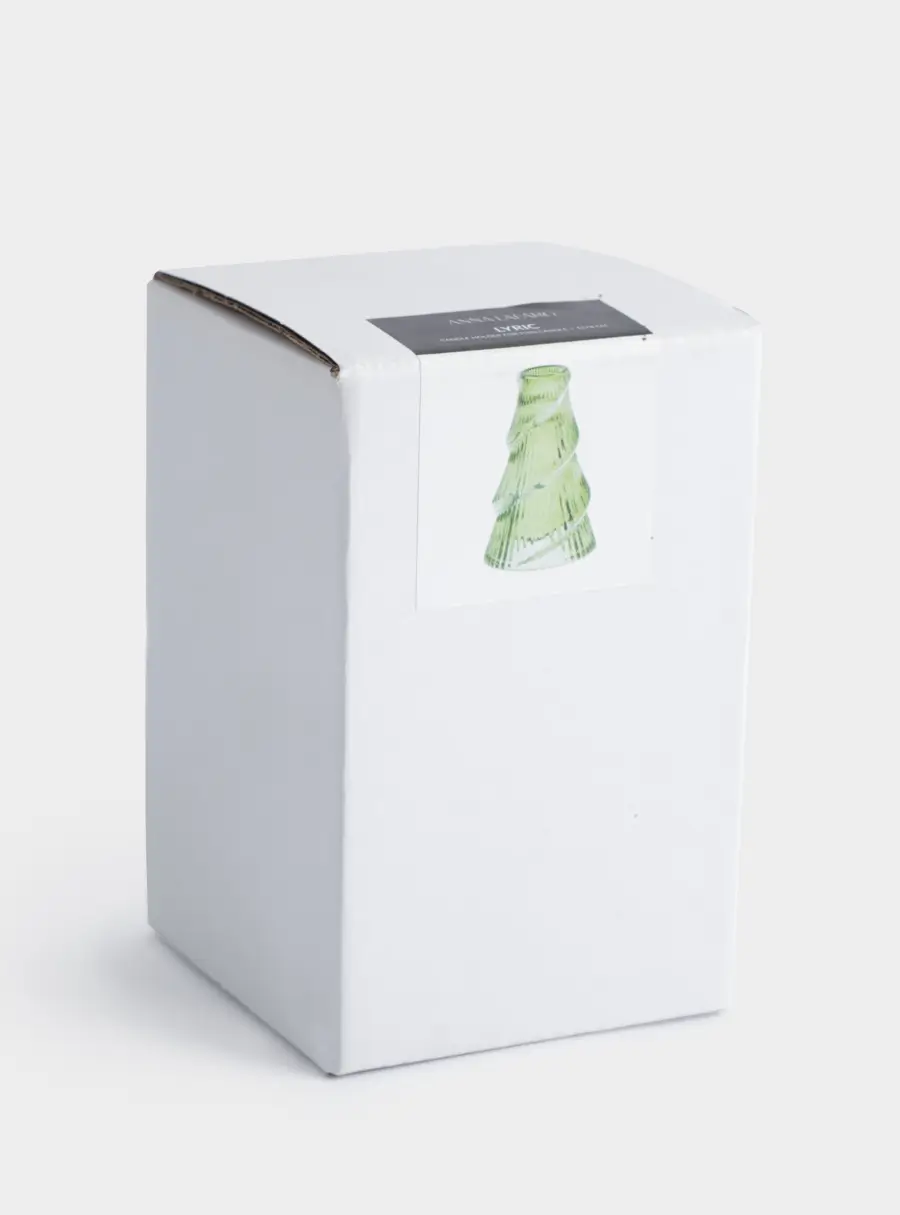 Подсвечник, 12 см, для тонкой свечи, стекло, зеленый, Елка, Lyric, image-5