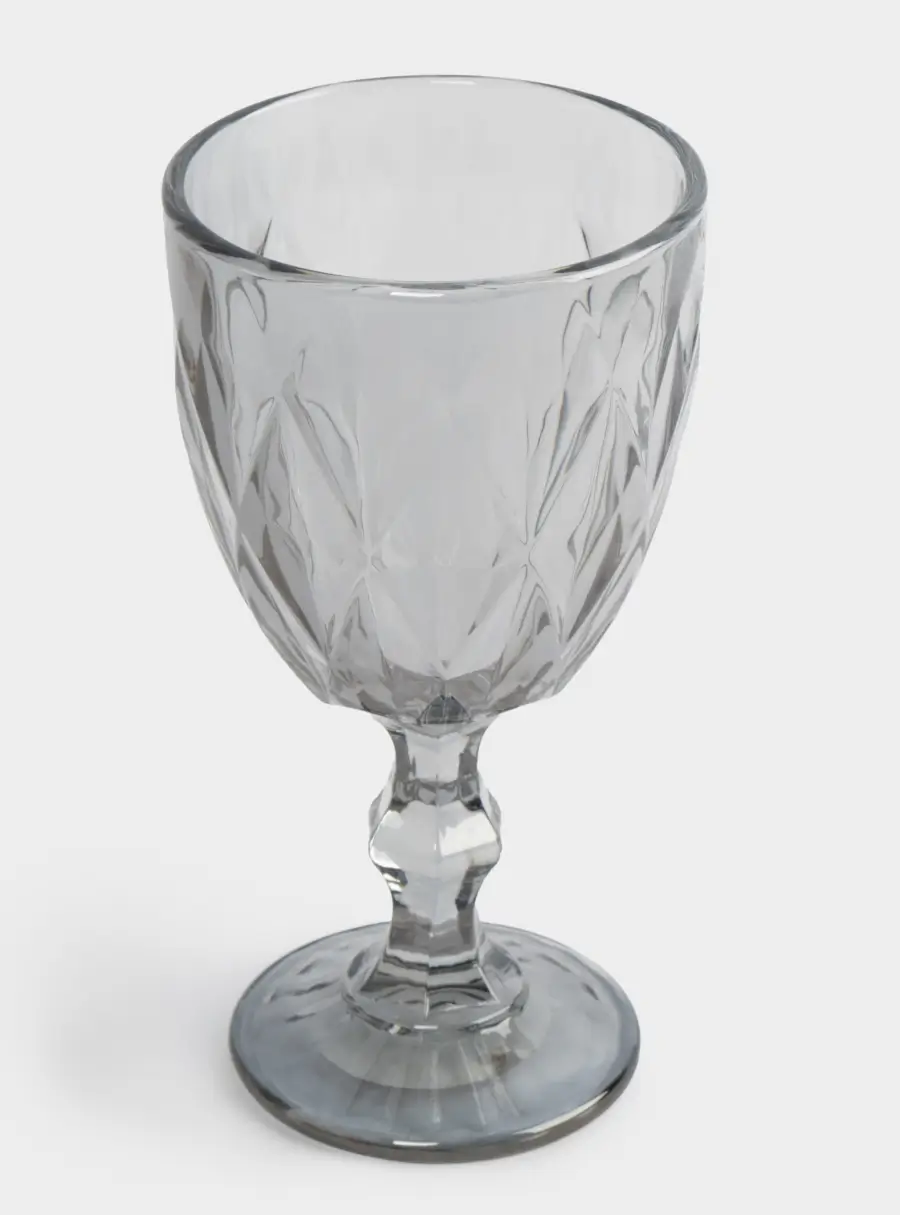 Бокал-кубок для вина, 300 мл, стекло, серый, Diamond color ,image-2