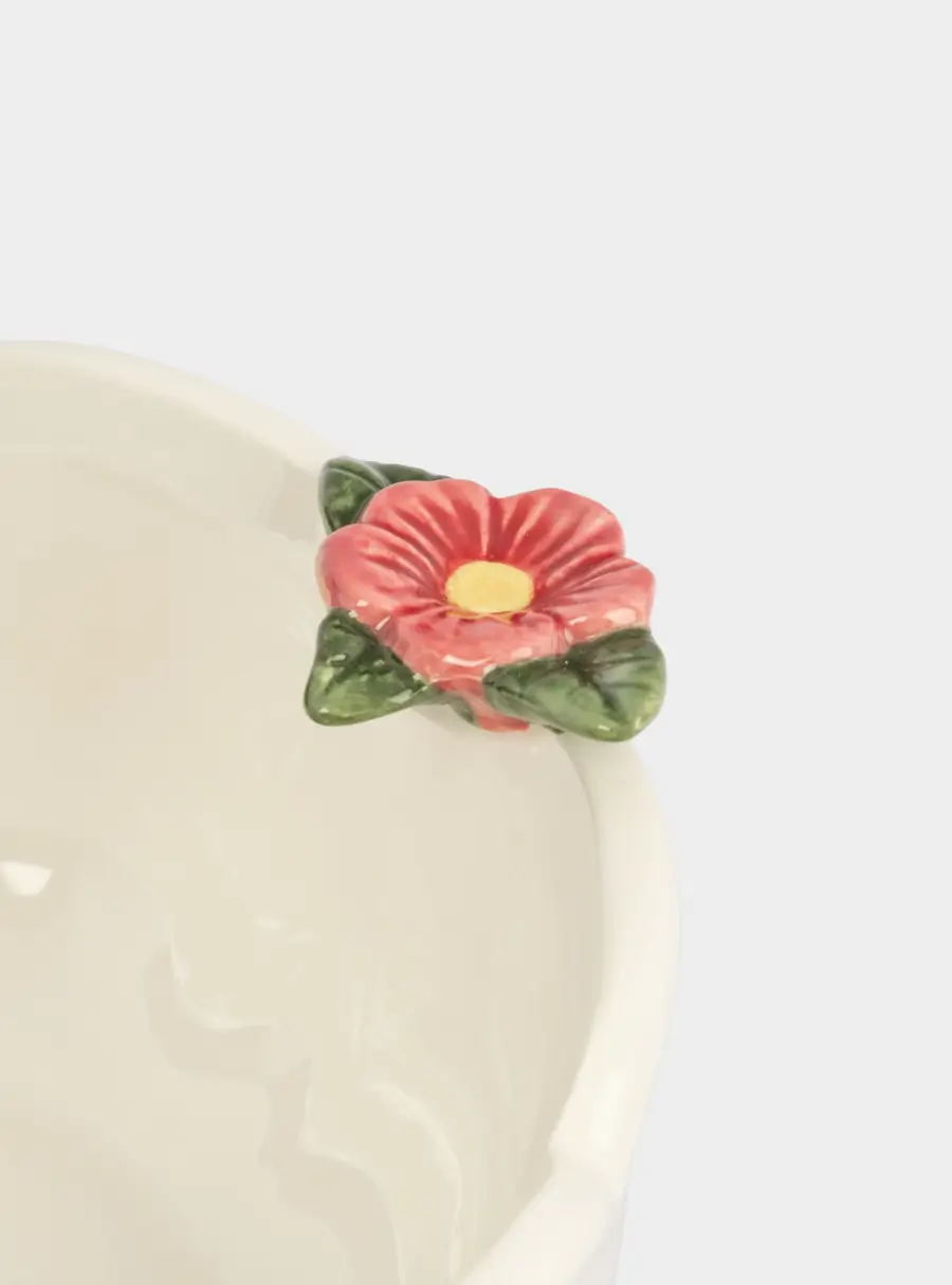 Салатник, 16х6 см, 690 мл, керамика, молочный, Цветок, Gentle flower, image-6