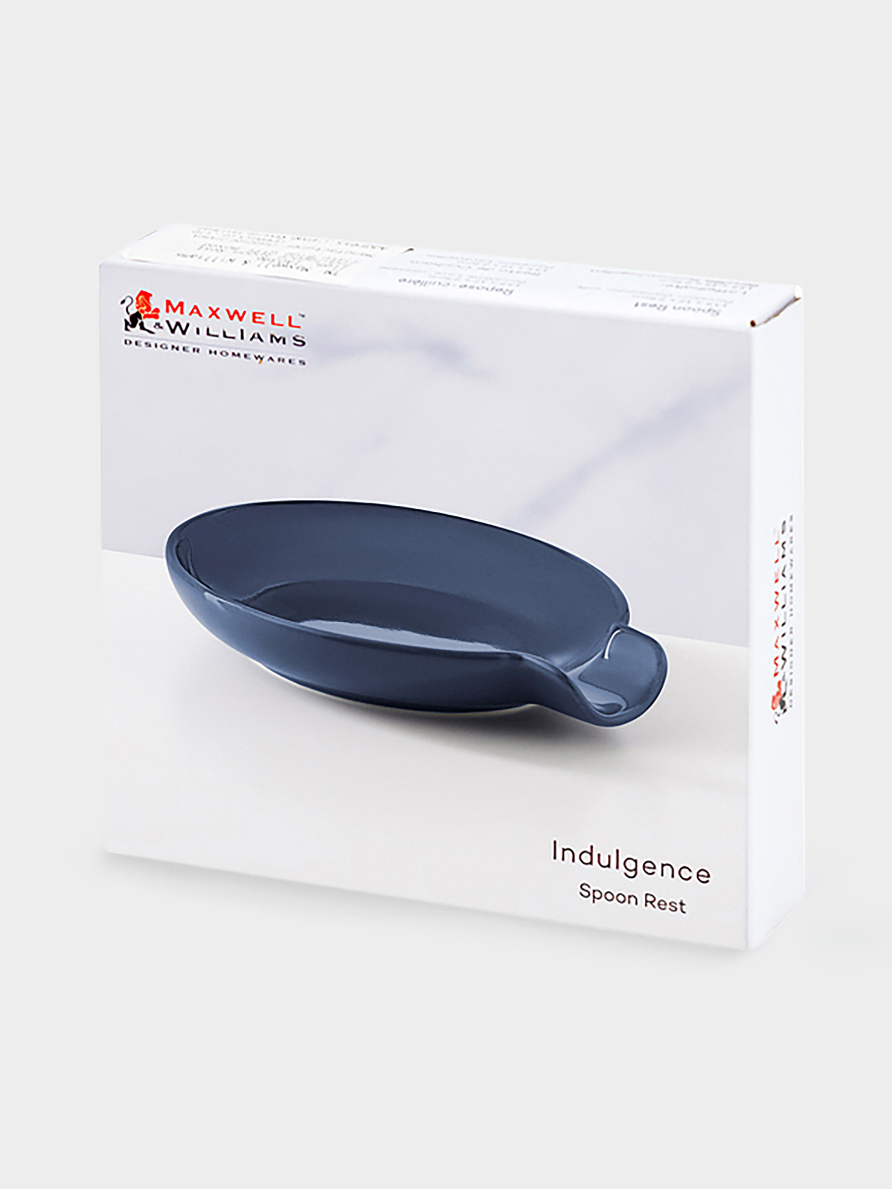 Подставка под ложку, 13,5х12 см фарфор P, синяя, Indulgence, image-3