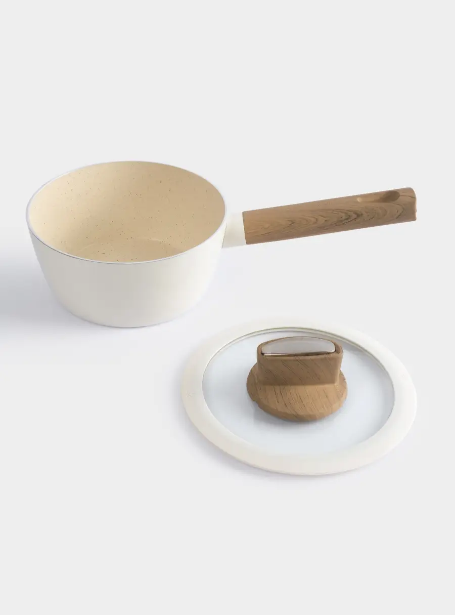 Ковш, 16 см, 1,2 л, с крышкой, с покрытием, алюминий, молочный, Palisander ,image-1