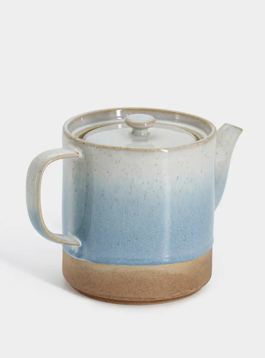 Чайник заварочный, 800 мл, керамика, бежево-голубой, в крапинку, Azurro ,image-3