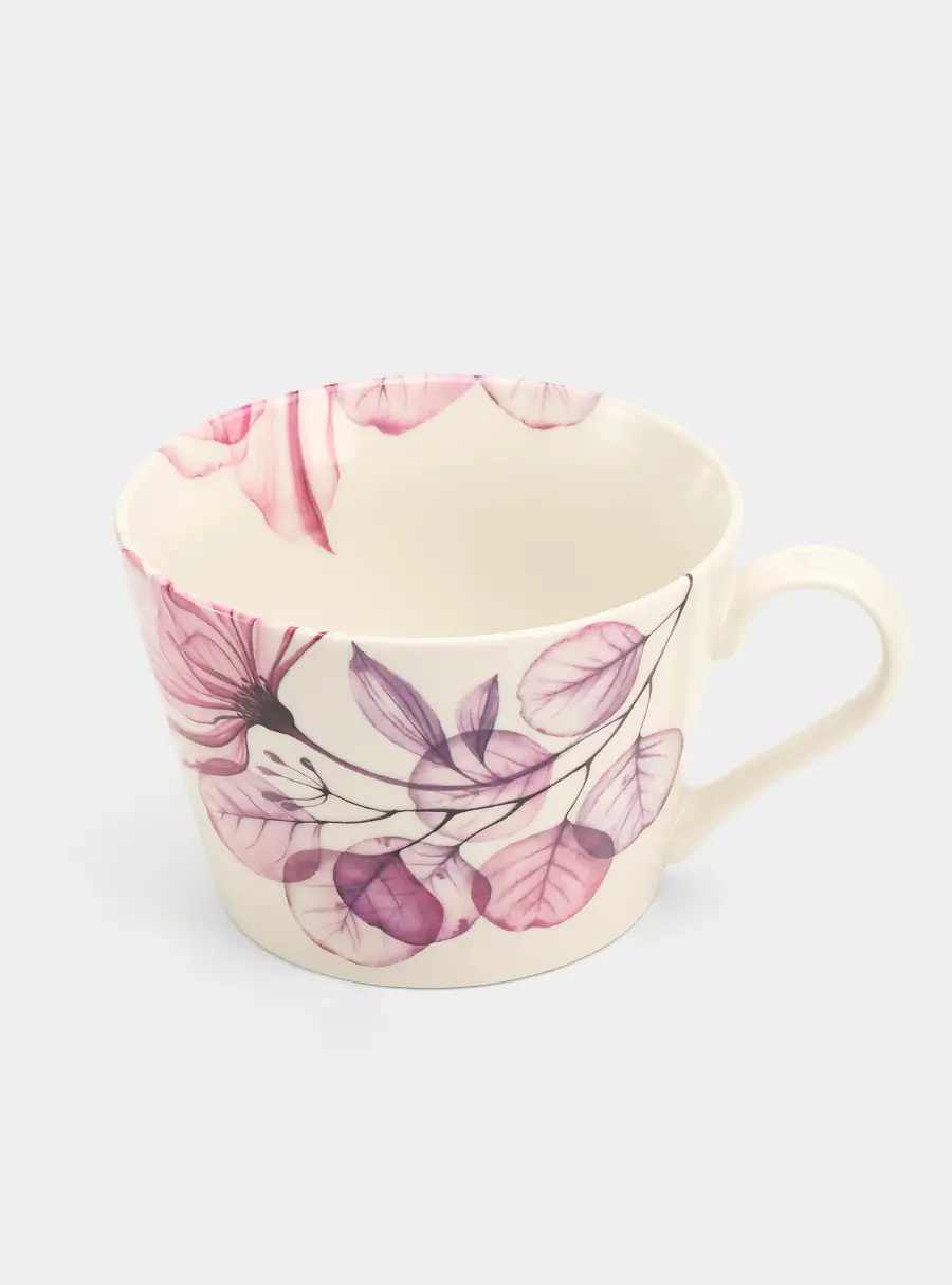 Кружка, 480 мл, фарфор N, белая, Азалия бордовая, Magic flowers, image-4