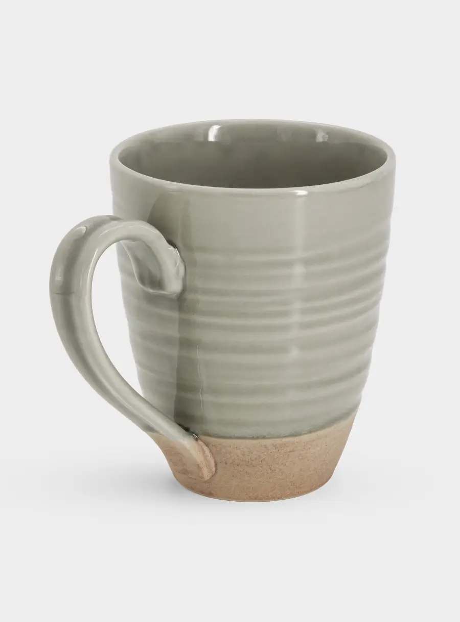 Кружка, 350 мл, керамика, серо-бежевая, Спираль, Dallas ,image-1