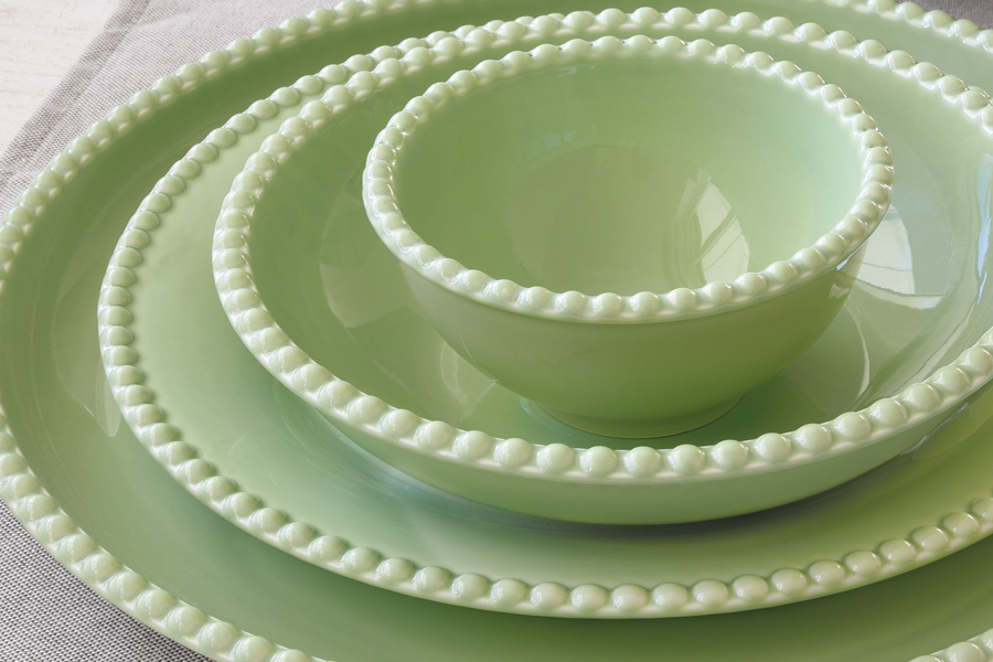 Тарелка обеденная Tiffany, зелёная, 26 см