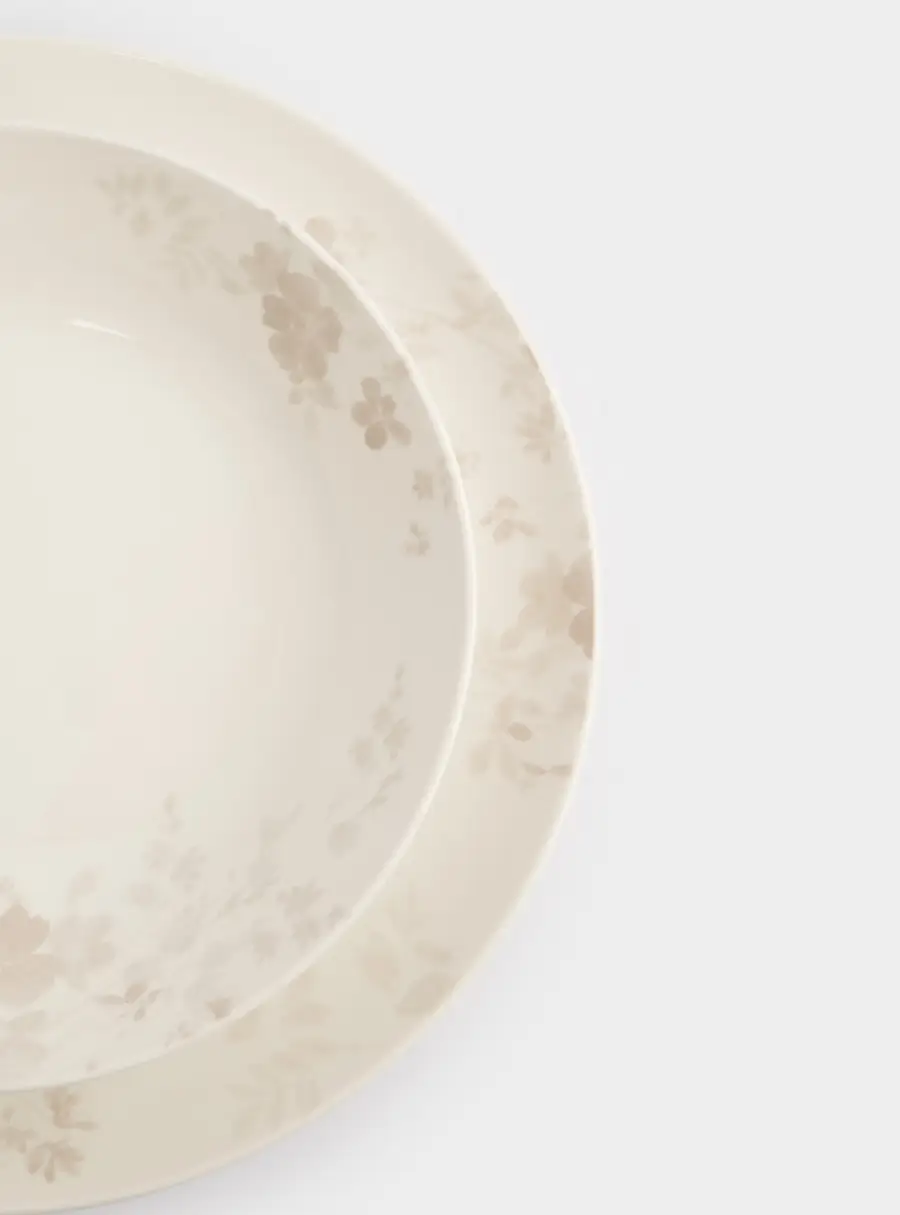 Сервиз обеденный, 6 перс, 18 пр, фарфор P, белый, Цветы и листья, Florance, image-6