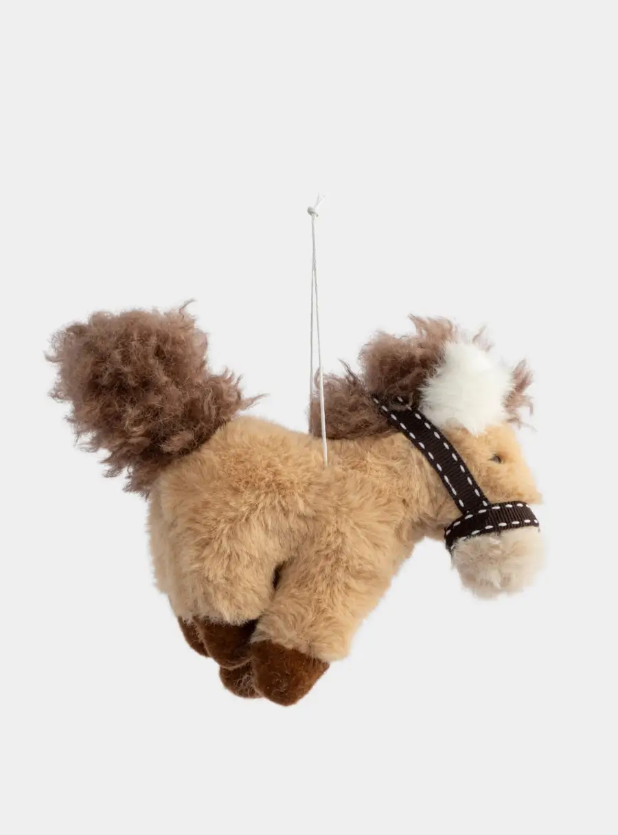 Игрушка елочная, 18 см, полиэстер, коричневая, Пони, Horse ,image-0