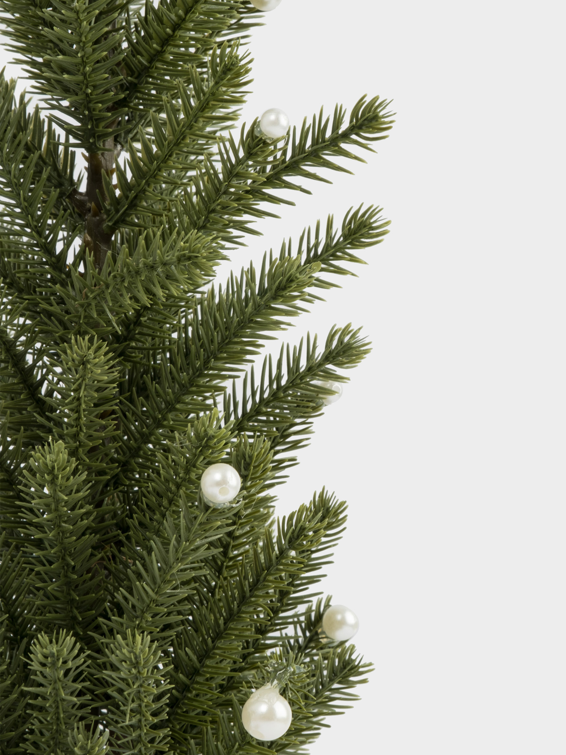 Ель искусственная, 40 см, полиэтилен, Жемчуг, New year, image-2