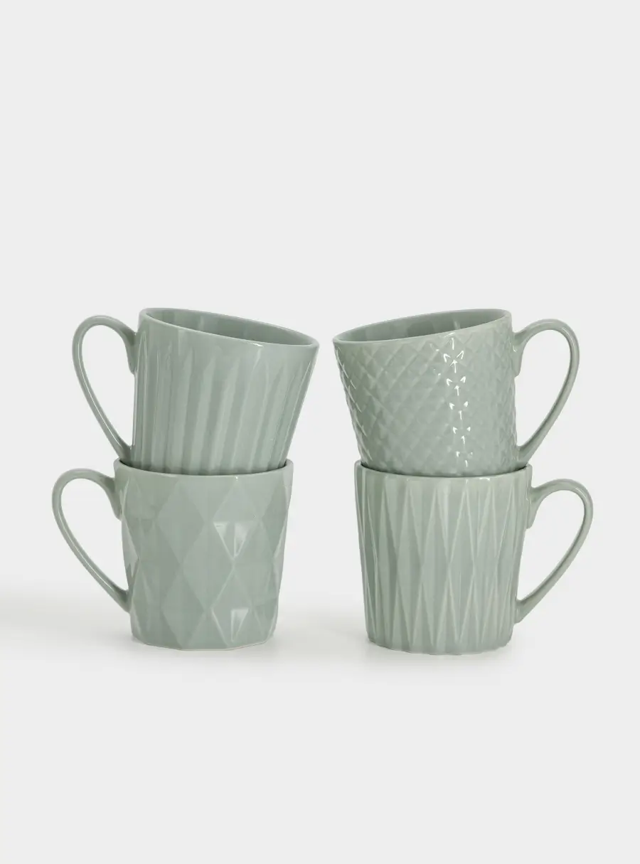 Набор кружек, 4 пр, 380 мл, голубые, Nova ,image-0