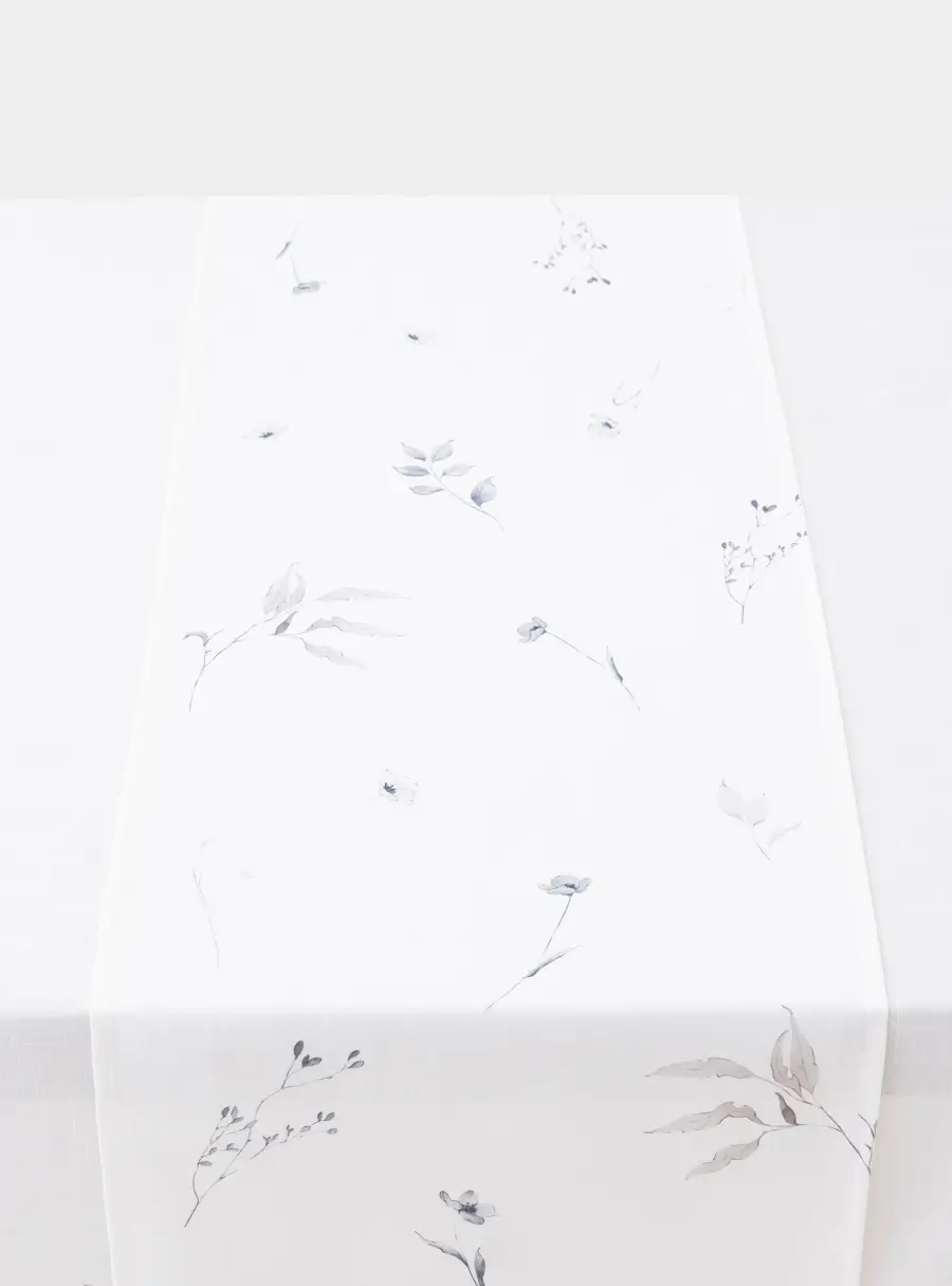 Дорожка настольная, 40х160 см, полиэстер, молочная, Полевые цветы, Flower melody ,image-2