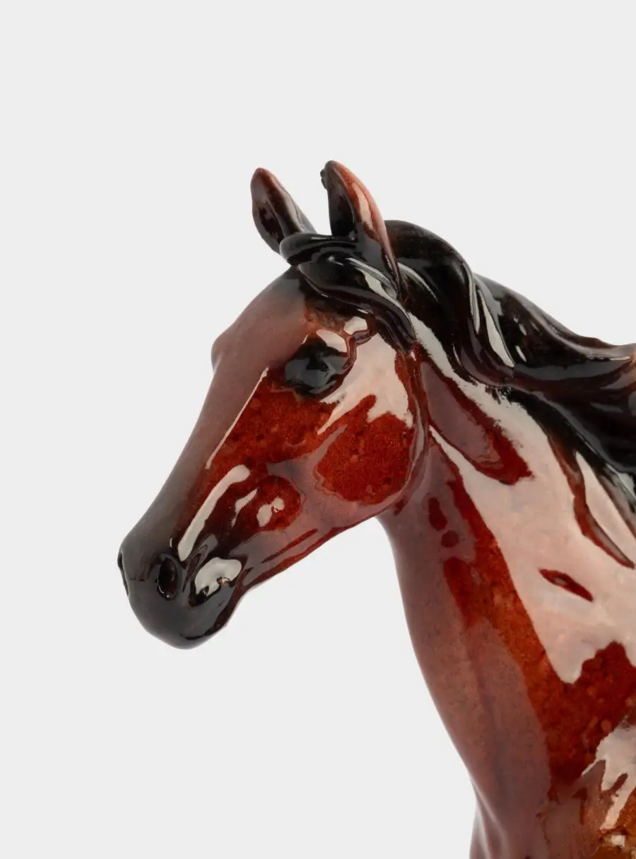 Статуэтка, 22 см, полирезин, коричневая, Бегущая лошадь, Horse ,image-4