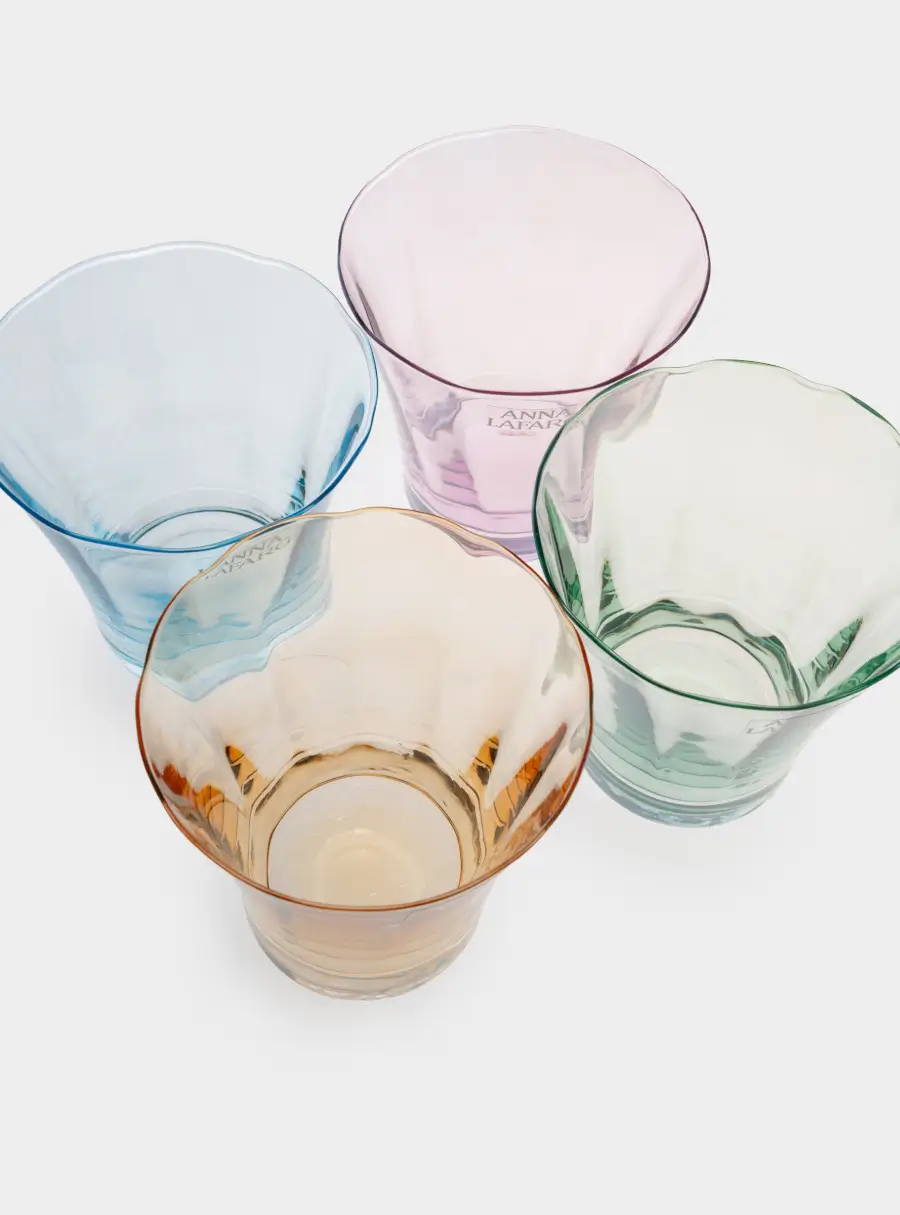 Стакан, 10 см, 340 мл, 4 шт, стекло, цветной микс, Lyon, image-4