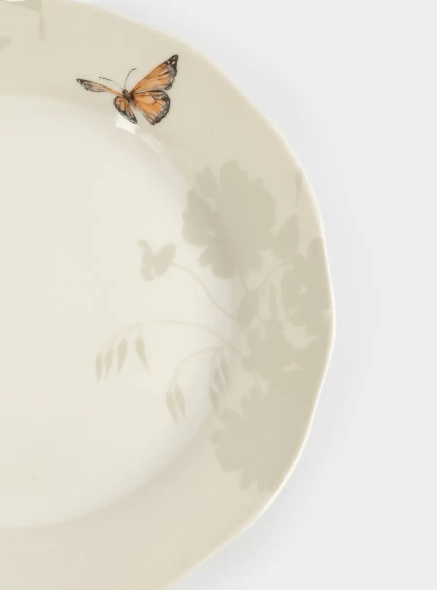 Тарелка десертная, 19 см, 2 шт, фарфор N, серая, Бабочки, Butterfly garden, image-4