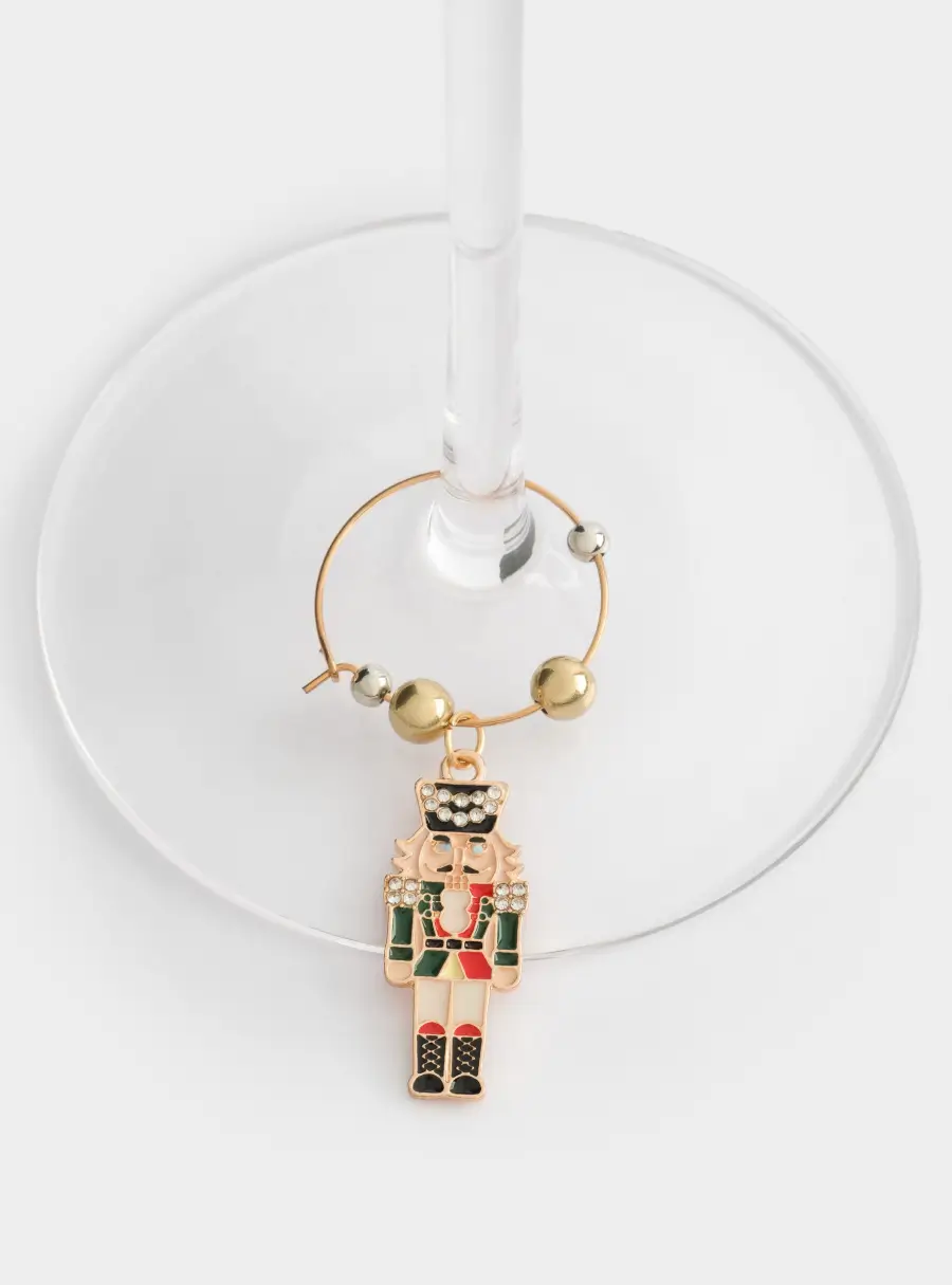 Пробка для винной бутылки с подвесками, 5 пр, металл/стразы, Снеговик, New year ,image-3