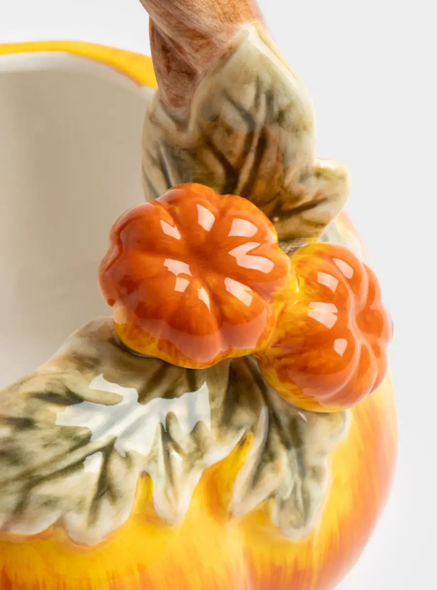 Конфетница, 21х21 см, с ручкой, керамика D, оранжево-зеленая, Тыква, Bright pumpkin, image-5