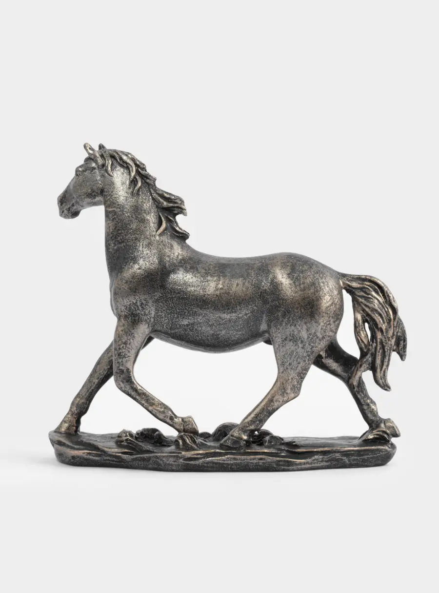 Статуэтка, 18 см, полирезин, бронзовая, Бегущий конь, Horse ,image-1