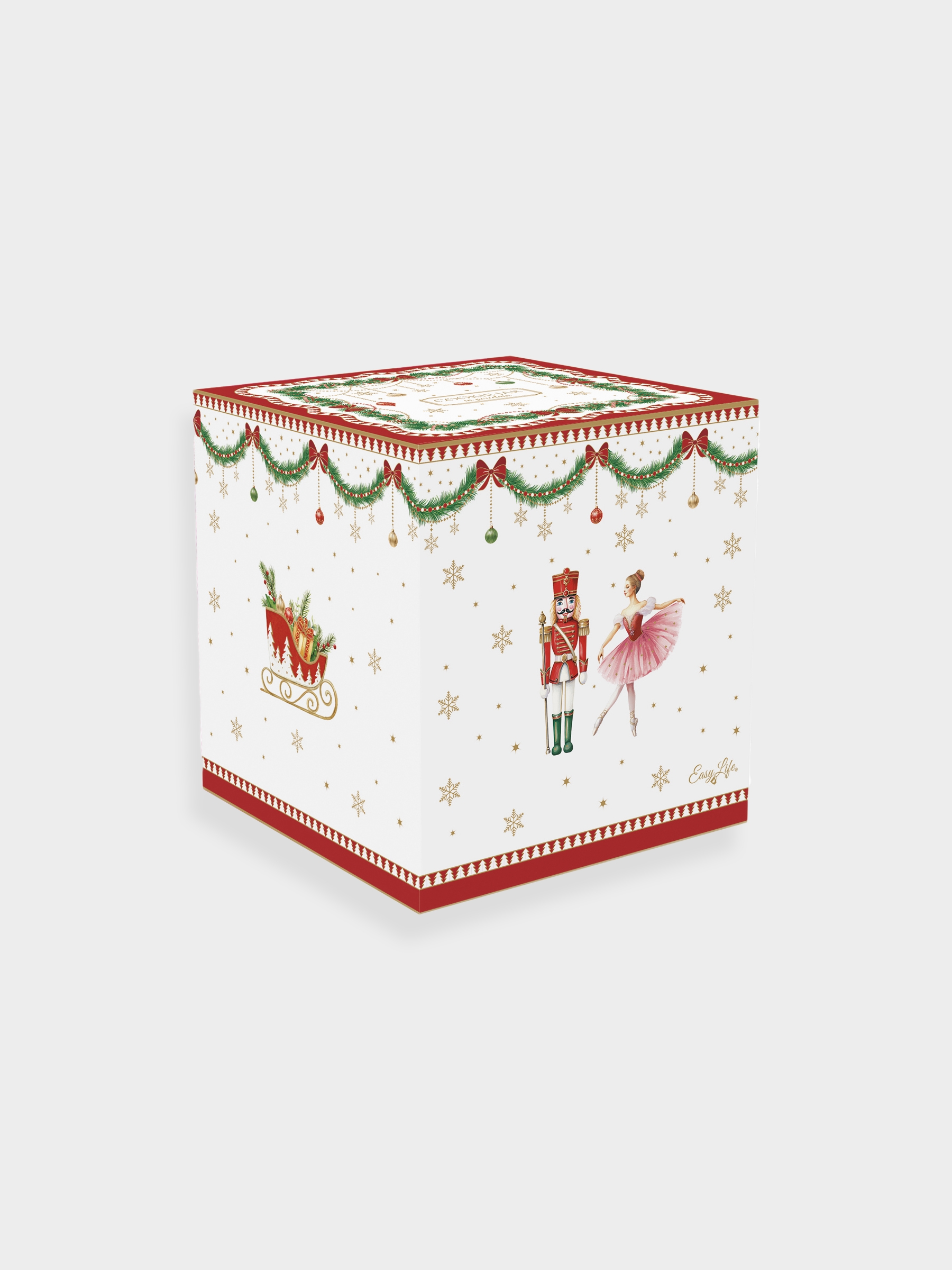 Банка для продуктов, фарфор P, белая, Щелкунчик и фея, Magie de Noel, image-1