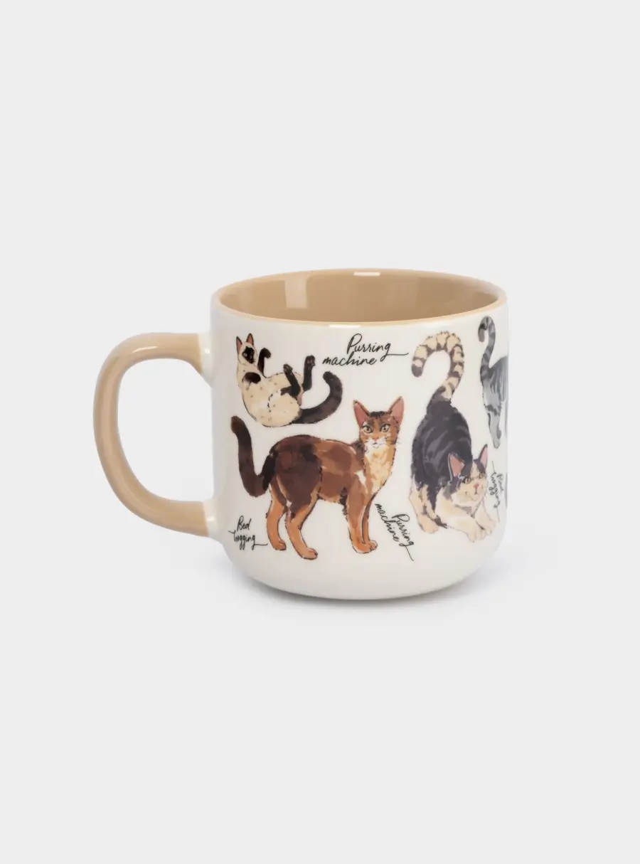 Кружка, 400 мл, фарфор N, бело-бежевая, Коты, Pets ,image-2