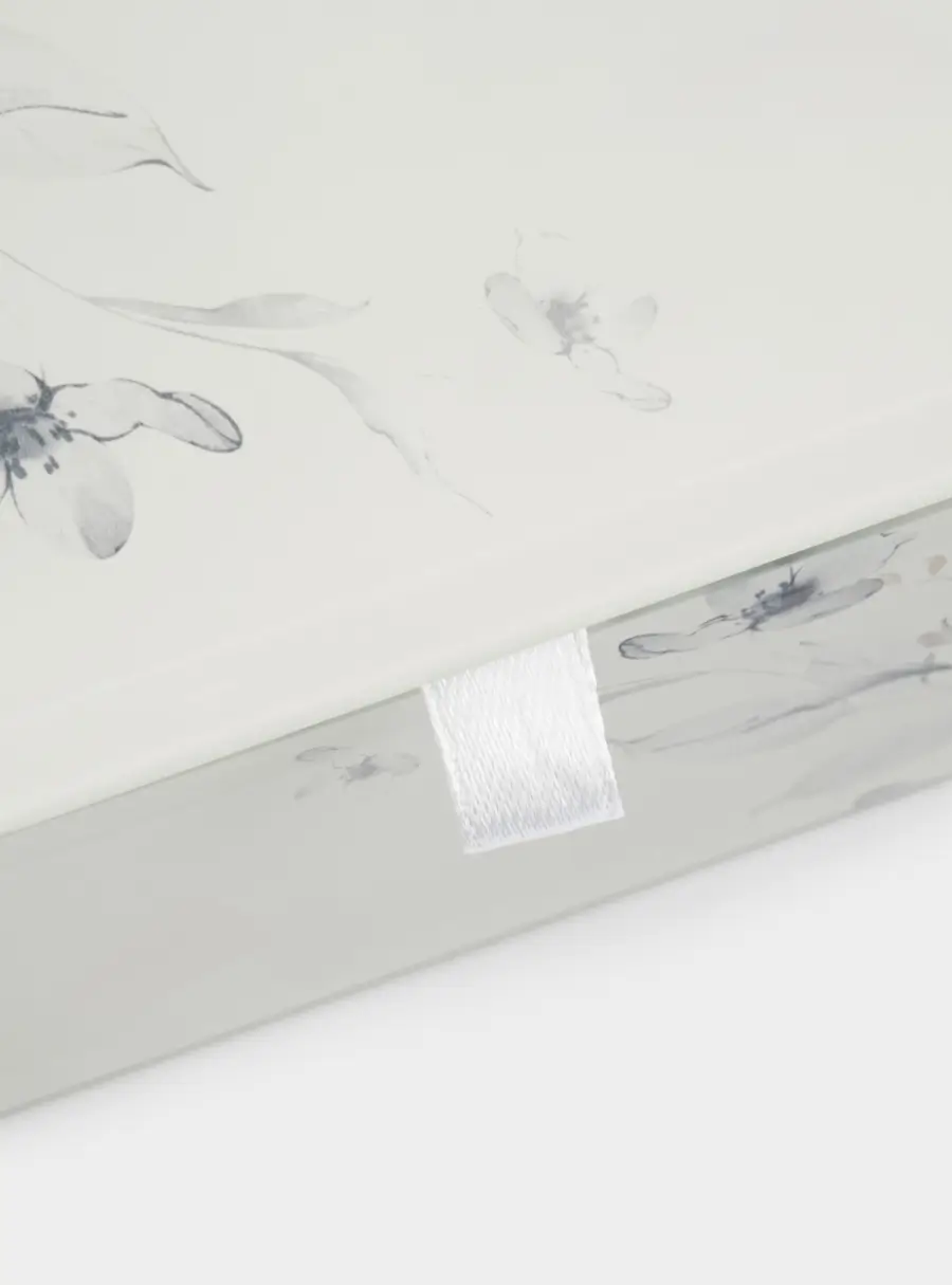 Шкатулка для украшений, 15x10 см, стекло, молочная, Цветы, Flower melody, image-4