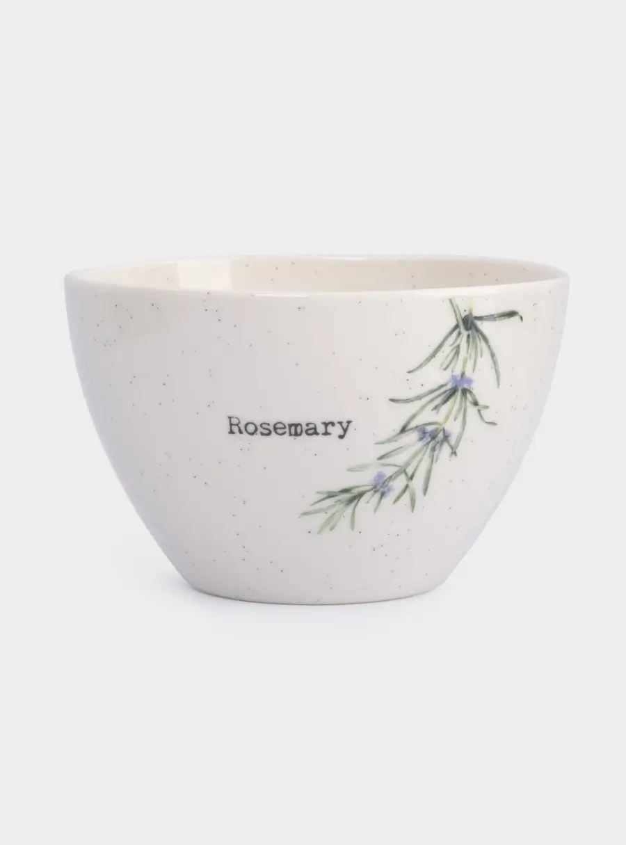 Салатник, 14х8 см, 730 мл, фарфор N, белый, в крапинку, Розмарин, Herbarium new