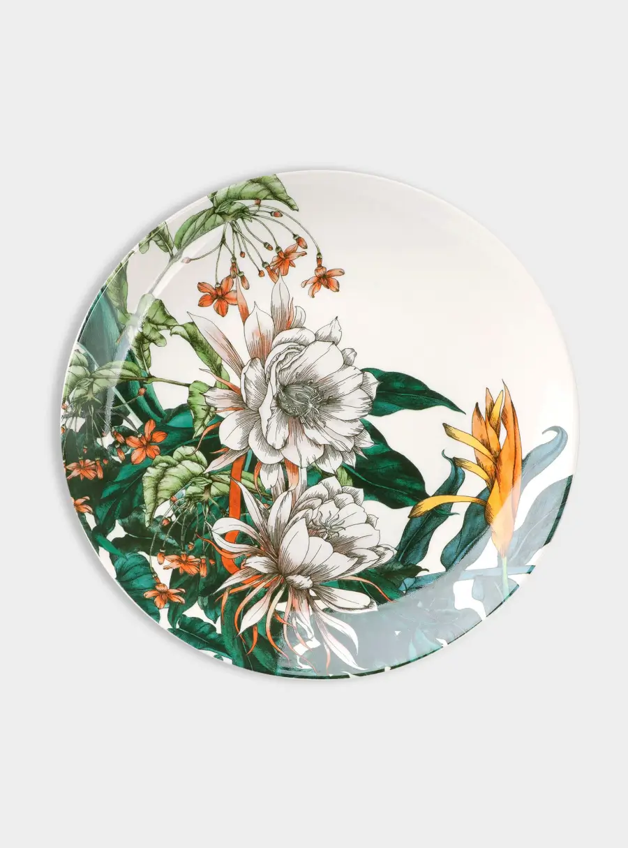 Тарелка закусочная, 19 см, Тропические цветы