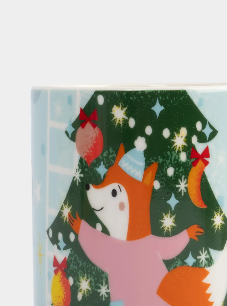 Кружка, 350 мл, 4 шт, фарфор N, Животные украшают елку, Band, image-4