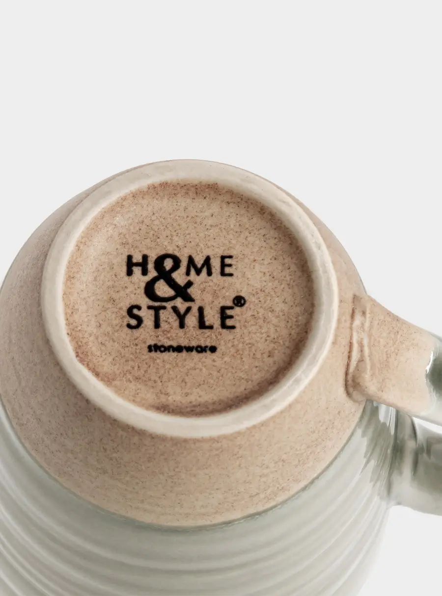 Кружка, 350 мл, керамика, серо-бежевая, Спираль, Dallas ,image-3