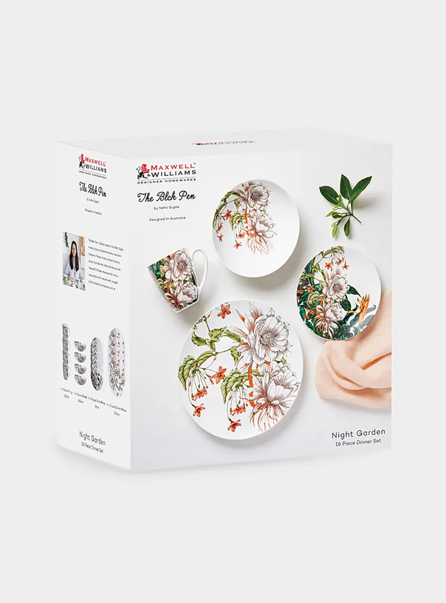 Набор обеденный, 16 пр, Тропические цветы ,image-2