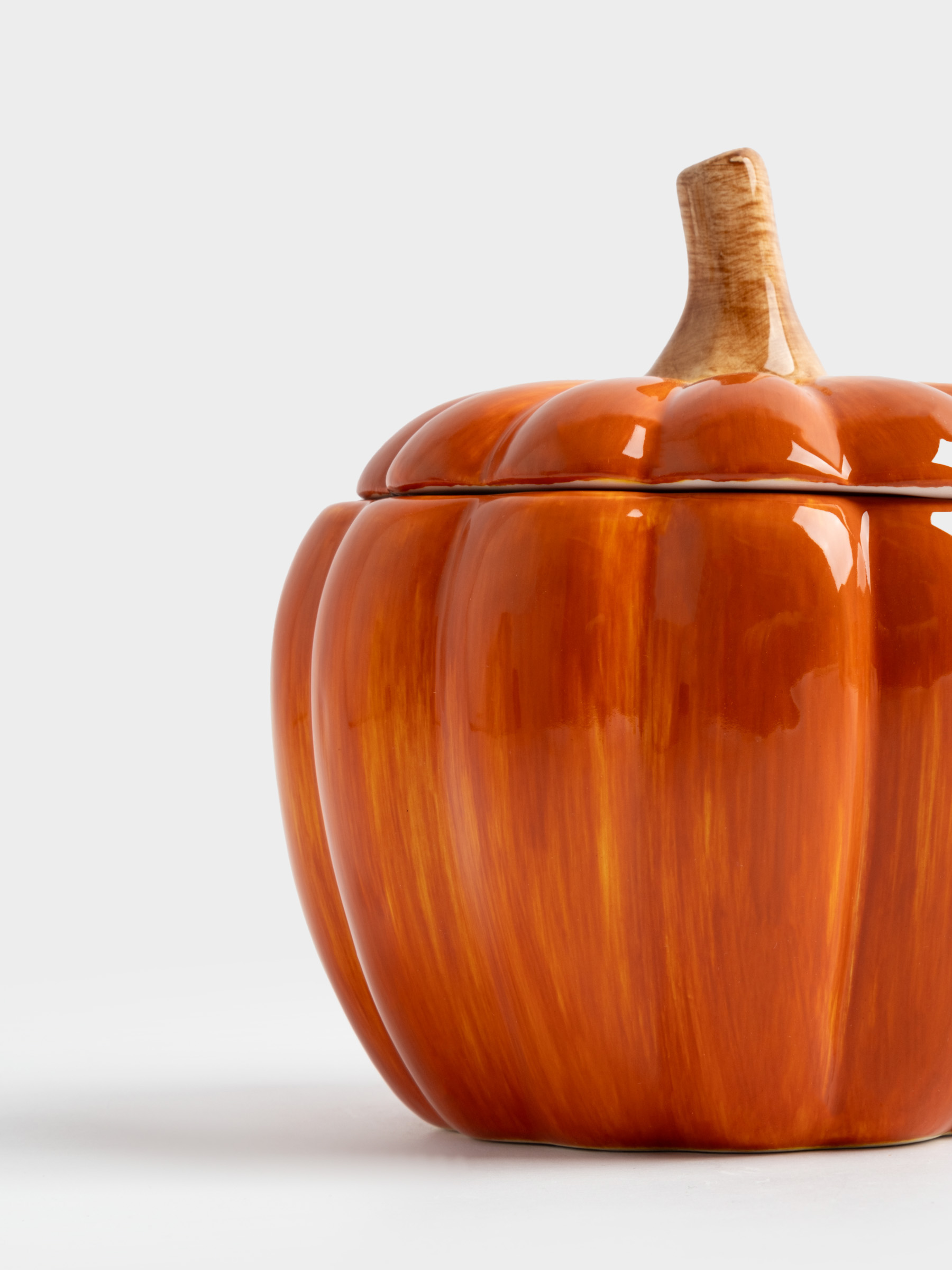 Кружка, 450 мл, с крышкой, керамика, оранжевая, Тыква, Bright pumpkin, image-3