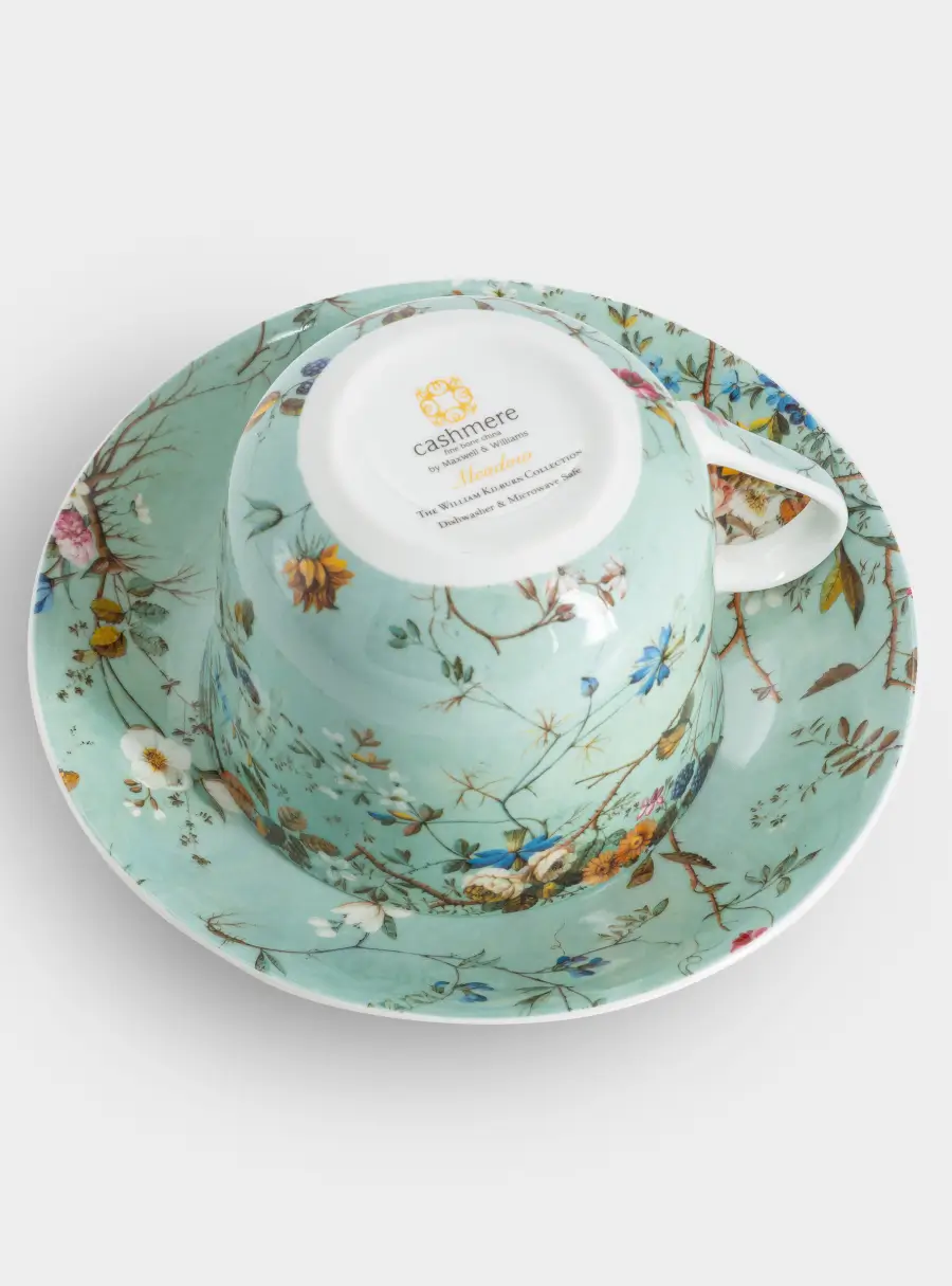 Пара чайная, 1 перс, 2 пр, 480 мл, фарфор F, голубая, Луг, William Kilburn ,image-2